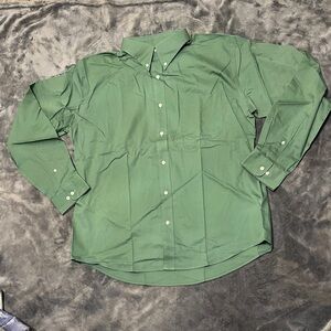 Lands' End Men's Casual Green Button Down Shirt